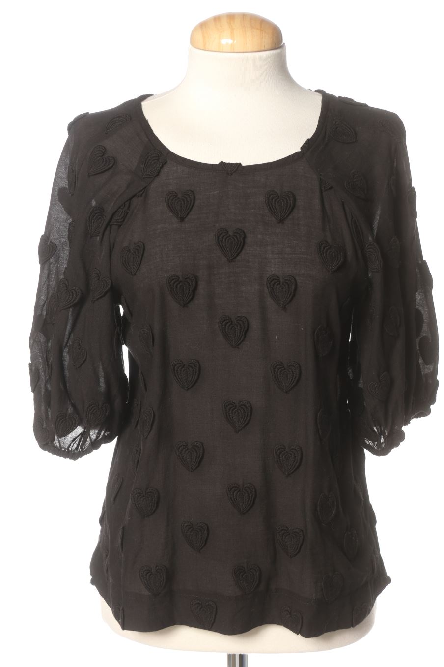 Blusa a maniche corte de BIMBA Y LOLA de la talla S, de color nero