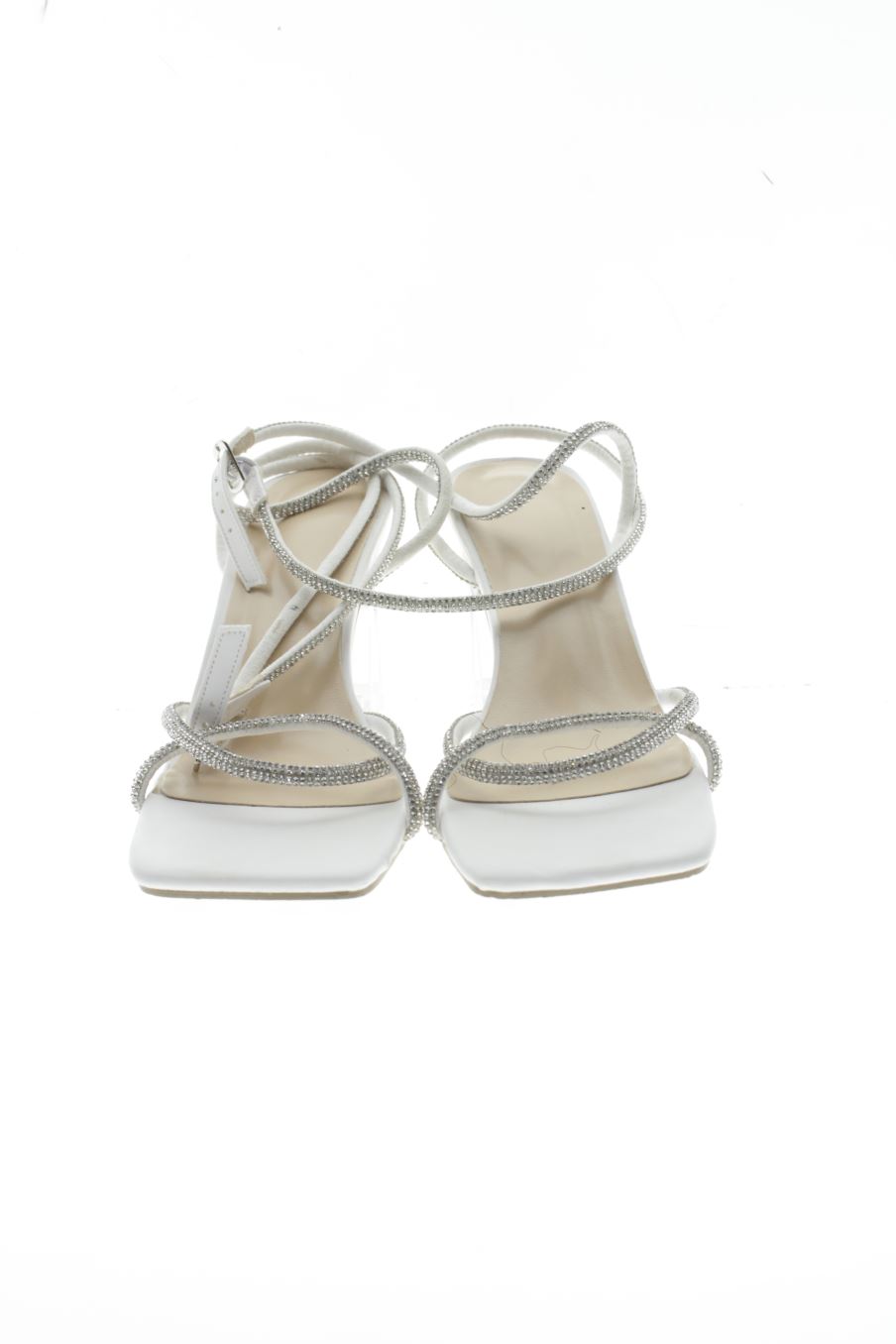 Sandalias tacon de PERCENTIL de la talla 40, de color blanco de