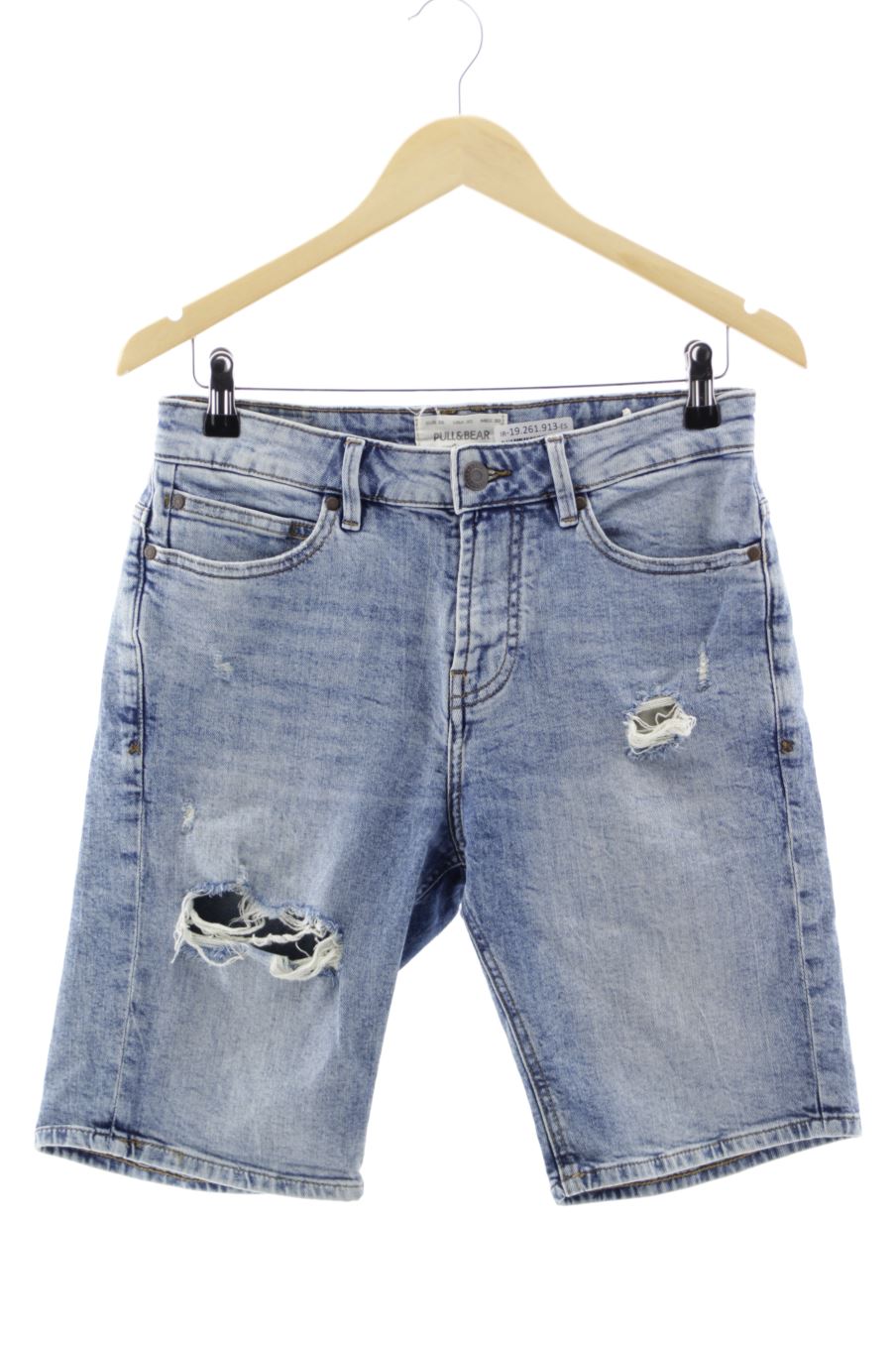 Shorts Pull & Bear de la taille 38, de couleur bleu de denim
