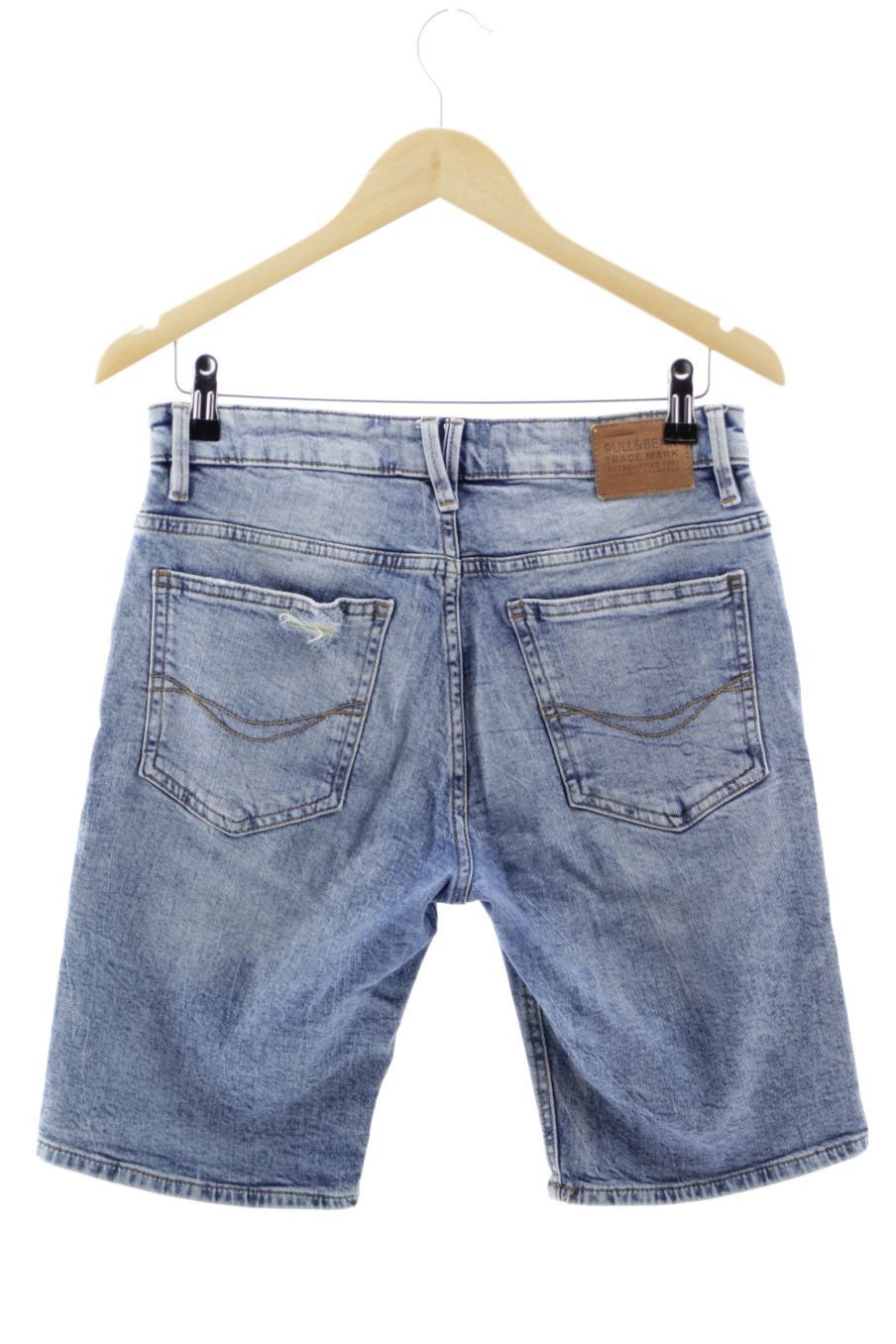 Shorts Pull & Bear de la taille 38, de couleur bleu de denim