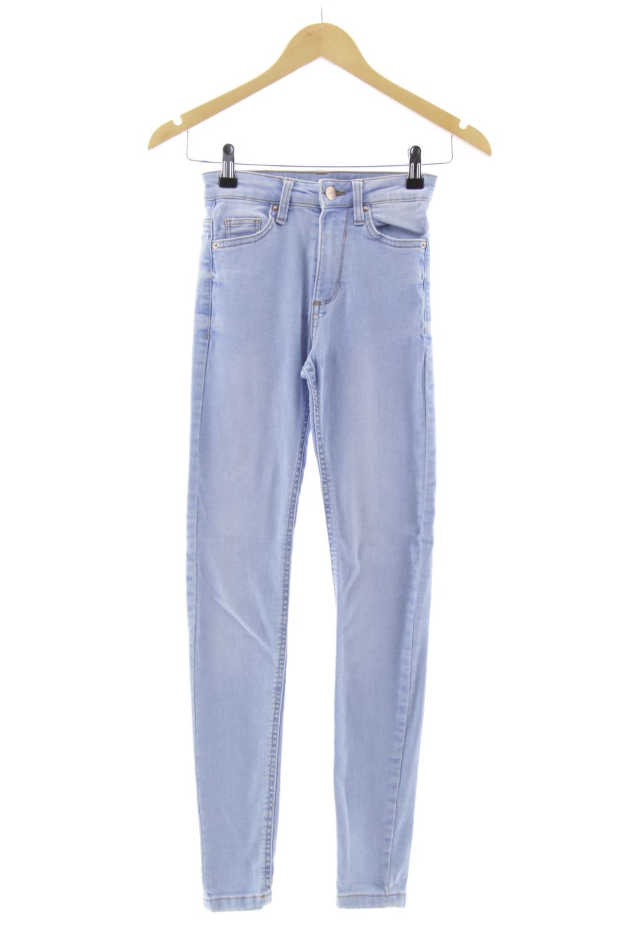 Jeans Bershka de la taille XXS, de couleur bleu de denim