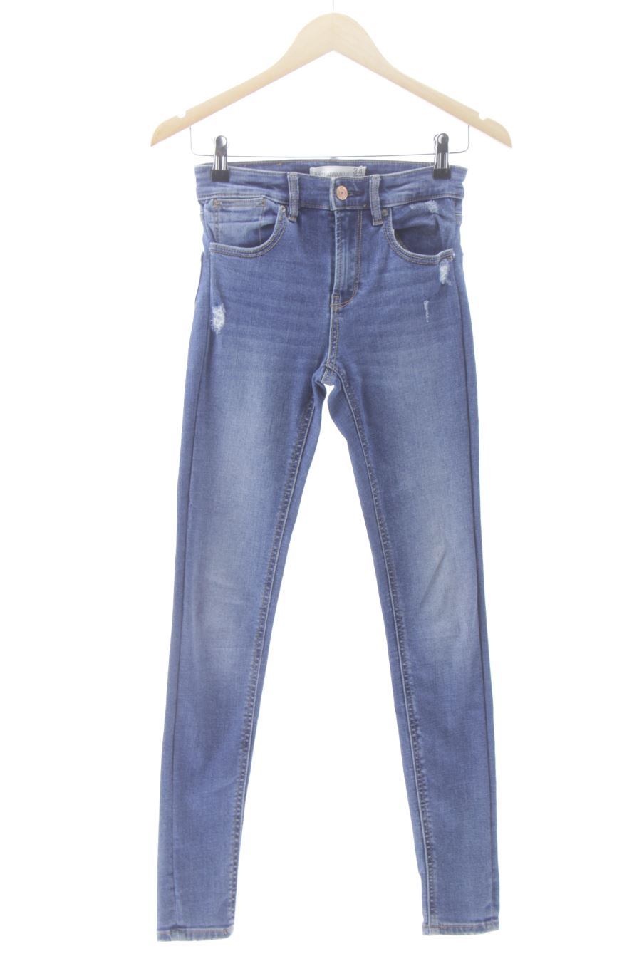 Jeans Stradivarius de la taille 34, de couleur bleu de denim