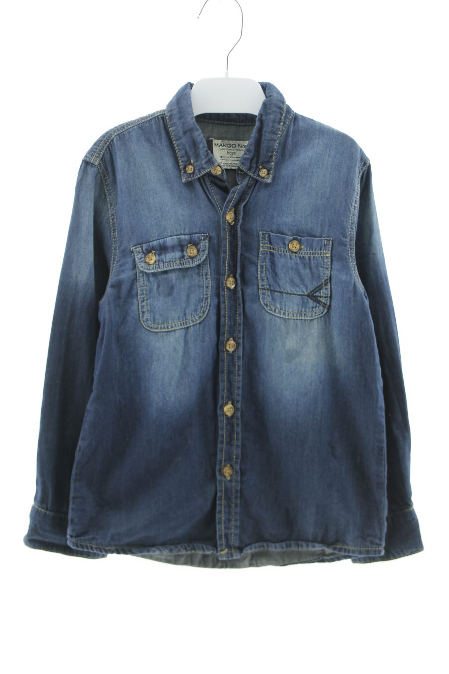 Chemise manches longues Mango de la taille 5 ans de denim de seconde main