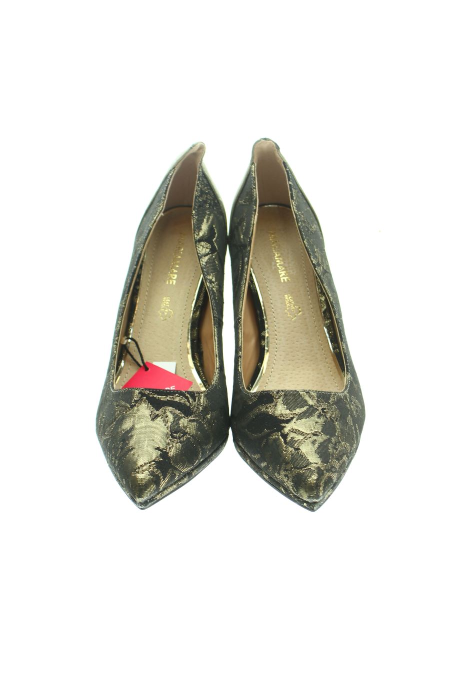 Zapatos de tacon de Marypaz de la talla 39, de color dorado de