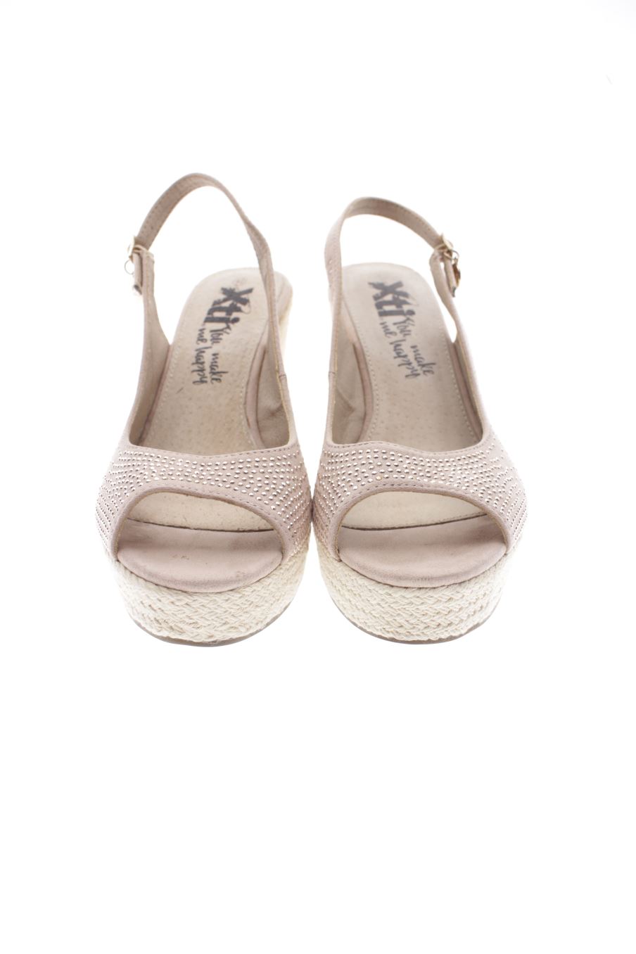 Sandalias tacon de Xti de la talla 40, de color marrón de
