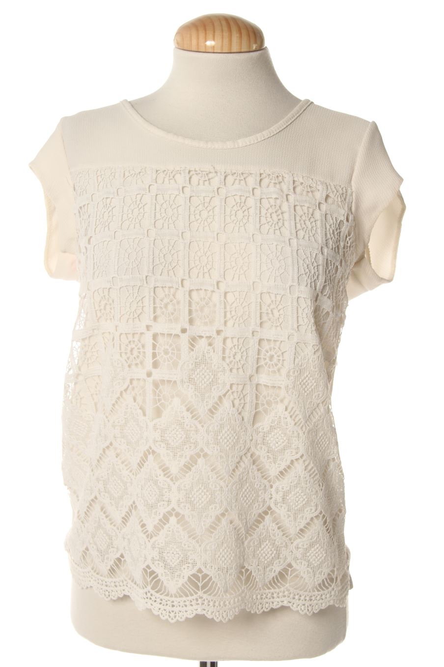 Blusa de manga corta de Made in italy de la talla S, de color blanco