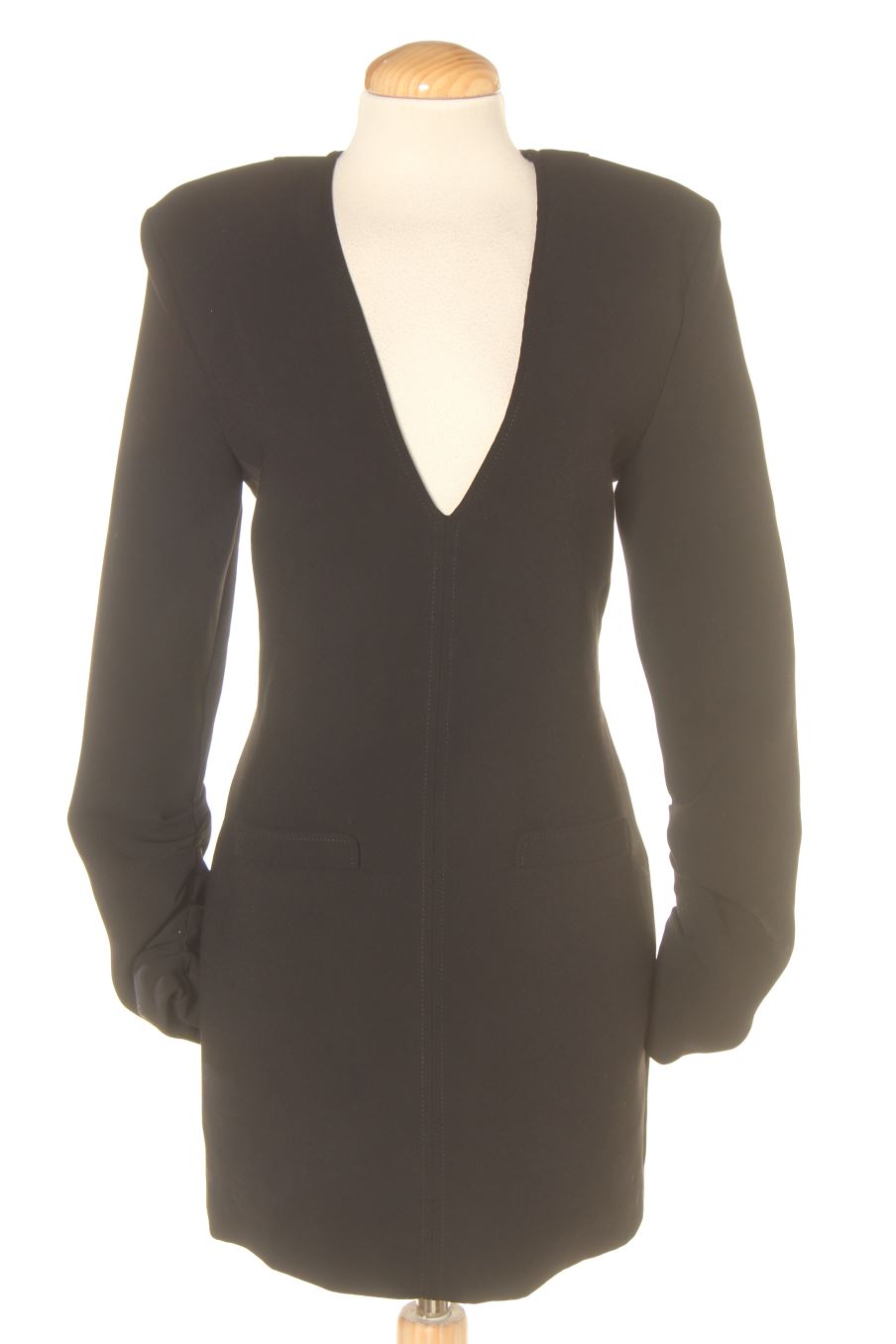 Vestido casual de Zara de la talla XS, de color negro