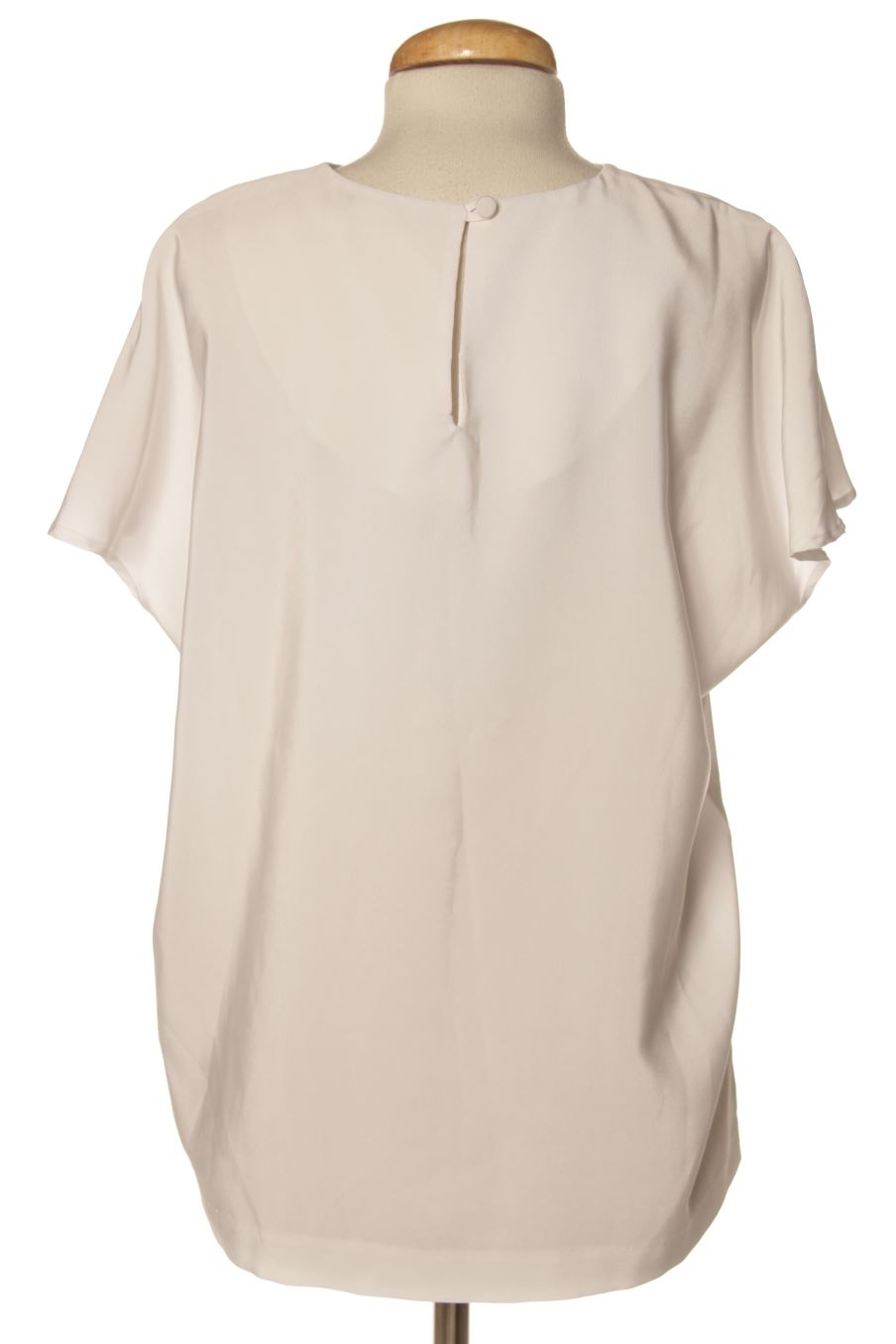 Blusa de manga corta de Cortefiel de la talla L, de color blanco
