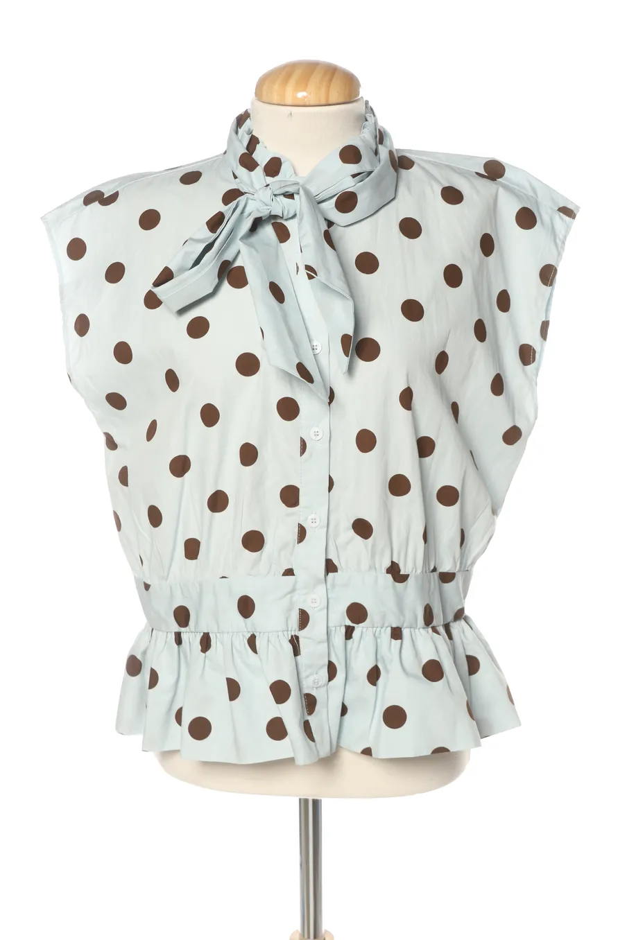 Blouse à manches courtes Zara de la taille XL, de couleur bleu