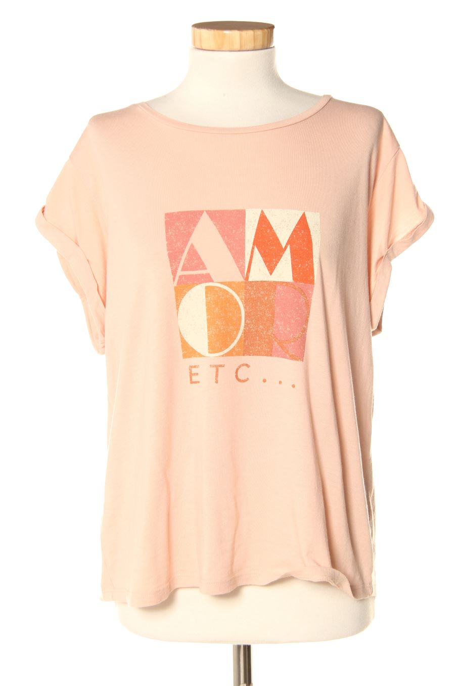 Camiseta de Promod de la talla XL, de color rosa