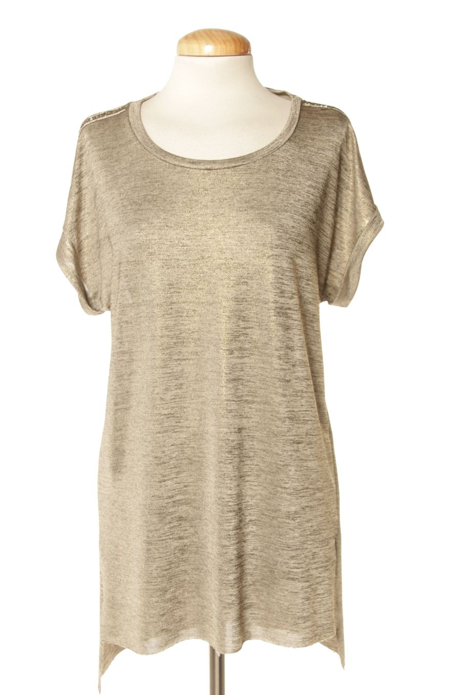 T shirt Stradivarius de la taille M de couleur dore