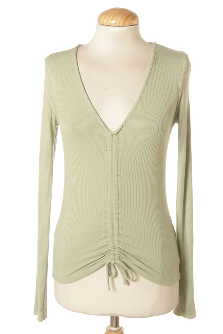 Blouse à manches longues Stradivarius de la taille S, de couleur vert