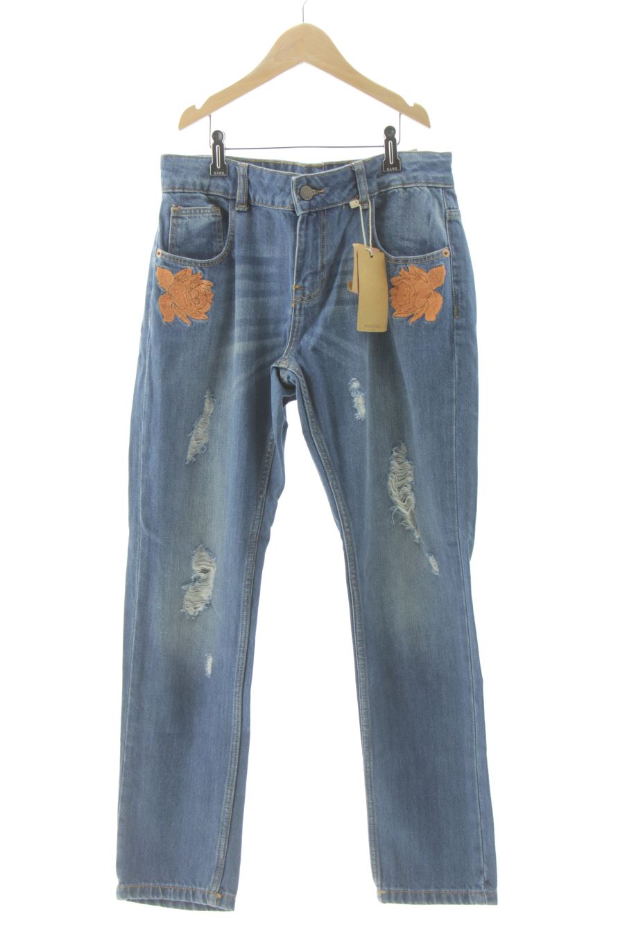 Jeans Mango de la taille 13 ans de denim avec une étiquette