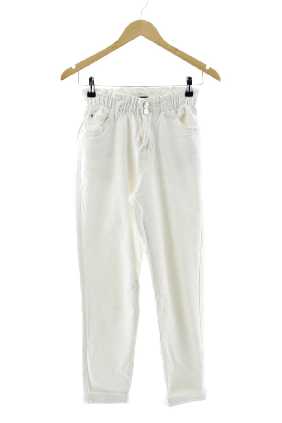 Jeans von Bershka Größe 32, Farbe Weiss, aus Jeanskleidung für
