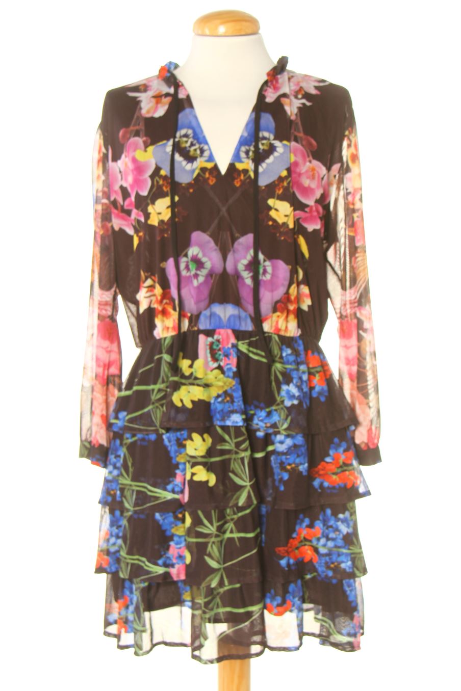Vestido casual de Desigual de la talla M, de color flores