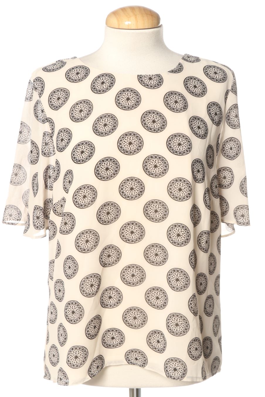 Kurzärmelige Bluse von H&M Größe 42, Farbe Aufdruck, für