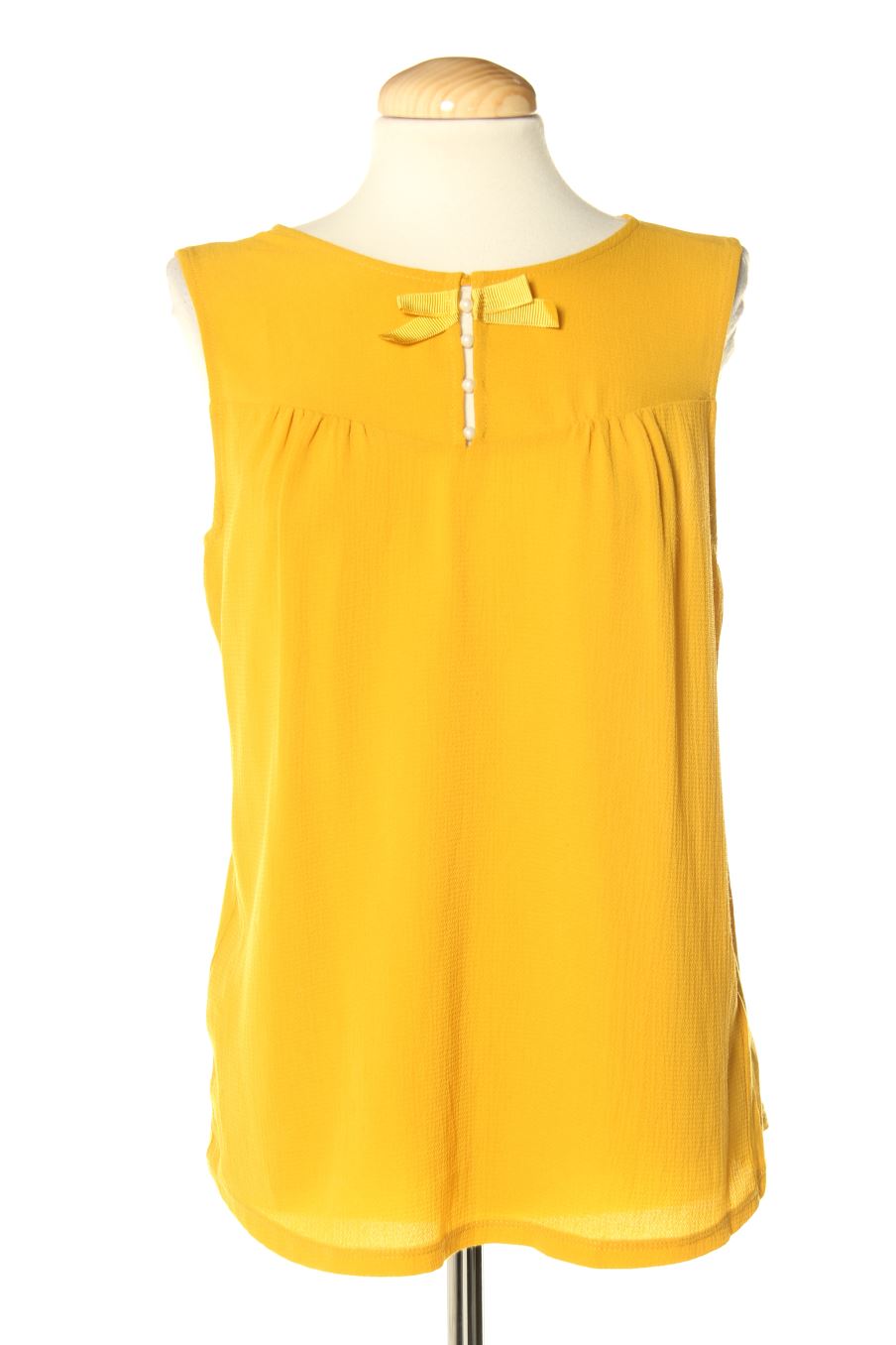 Blouse à manches courtes Naf Naf de la taille M, de couleur moutarde