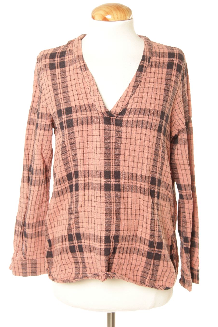 Langärmelige Bluse von natura Größe S, Farbe Kariert, für