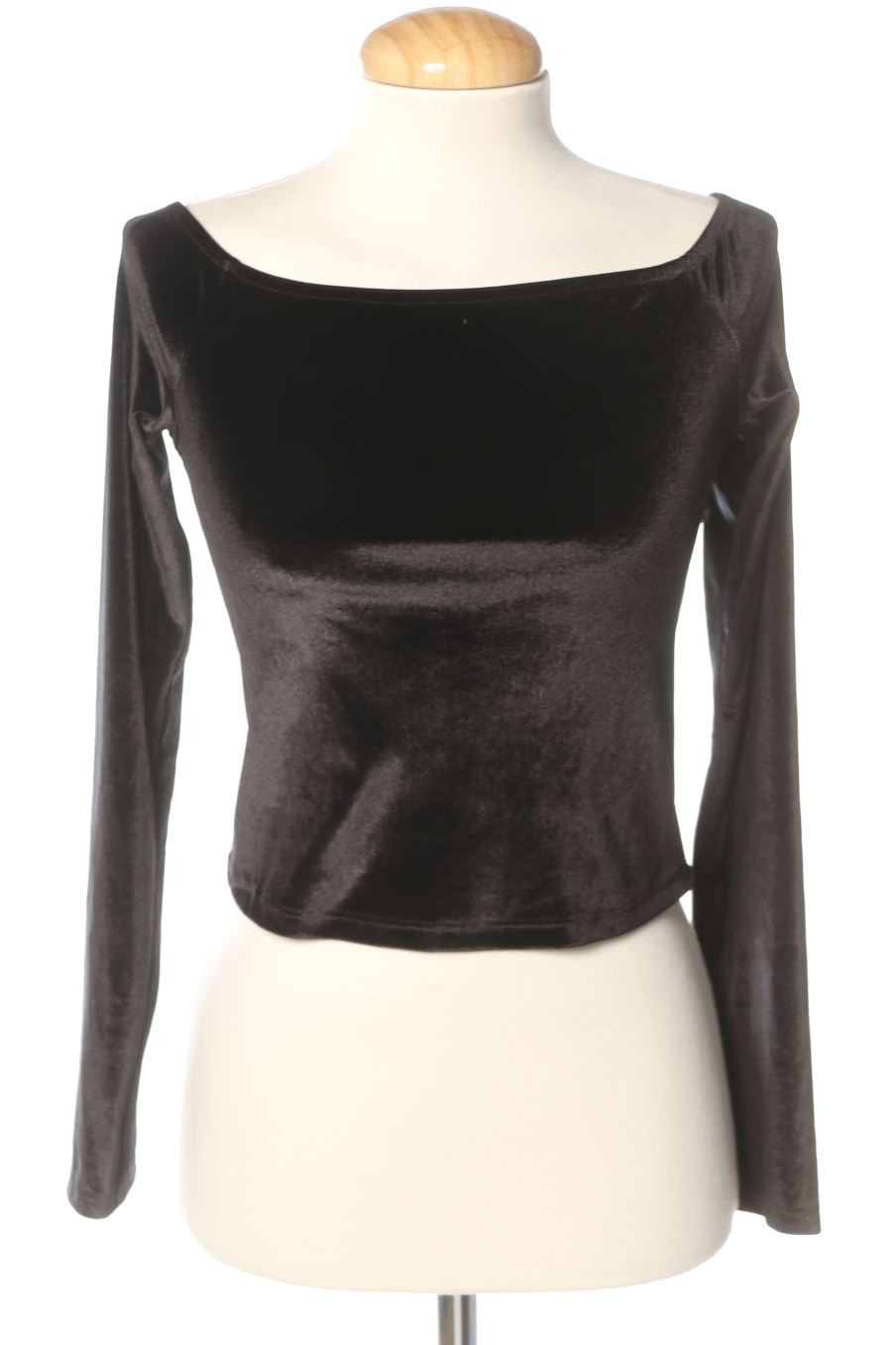 Top de FB sister de la talla S, de color negro de terciopelo