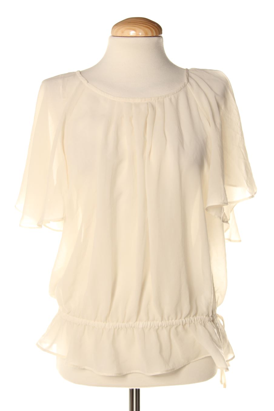 Blouse à manches courtes H&M de la taille 36, de couleur beige
