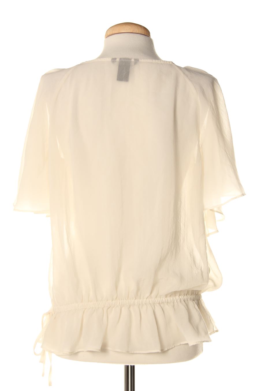 Blouse à manches courtes H&M de la taille 36, de couleur beige
