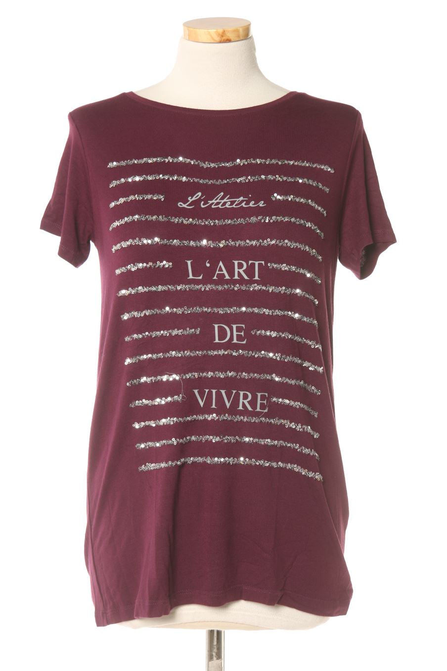 T-shirt Amisu de la taille XS, de couleur pourpre
