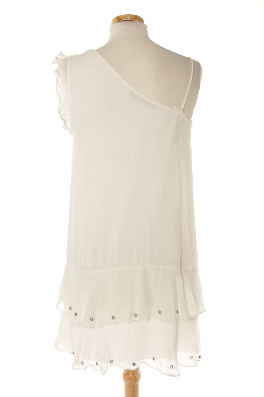 Robe casual Trafaluc de la taille S, de couleur blanc