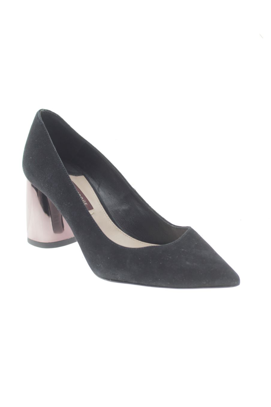 Zapatos de tacon de Uterqüe de la talla 39, de color negro de