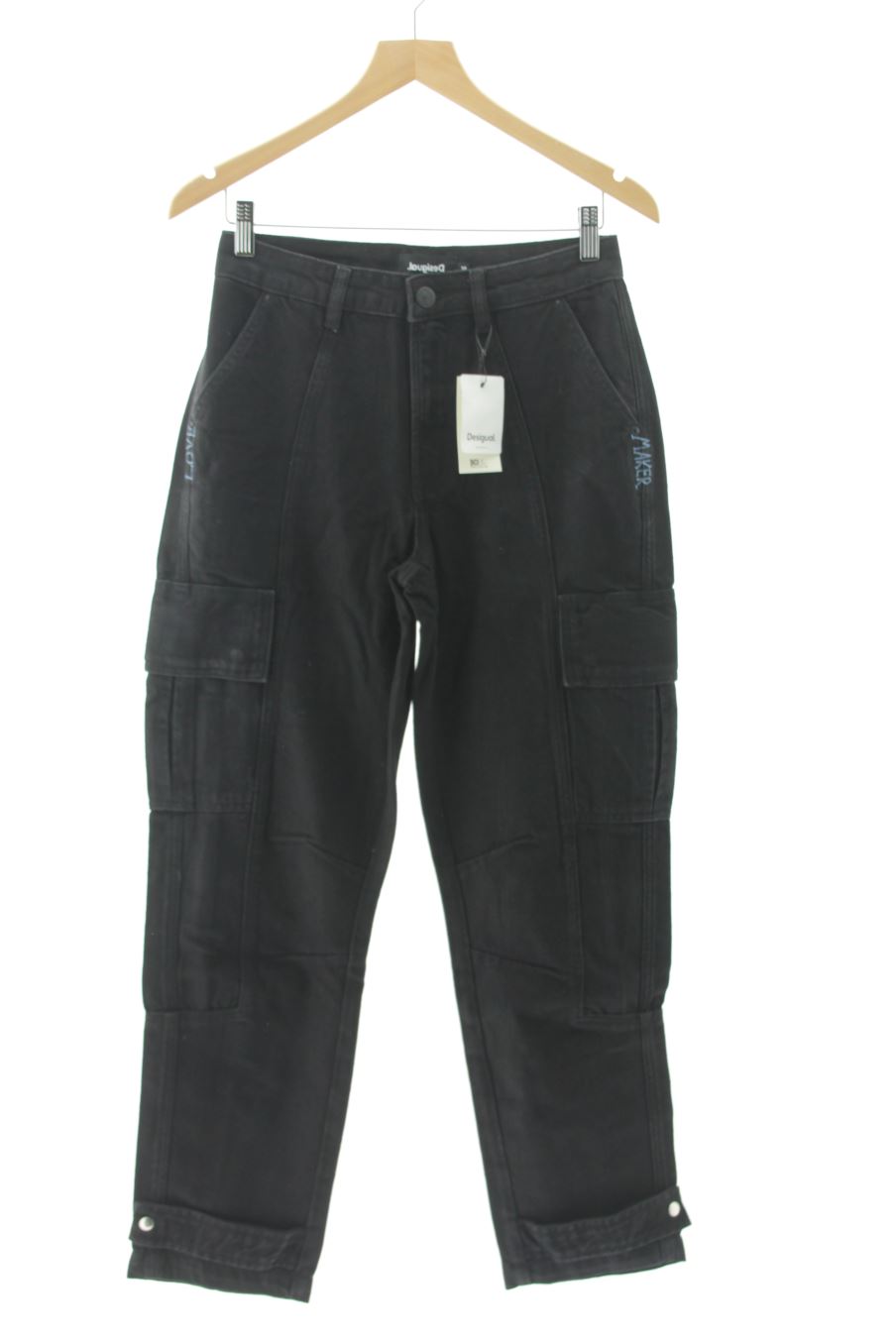 Jeans Desigual de la taille 38, de couleur noir de denim