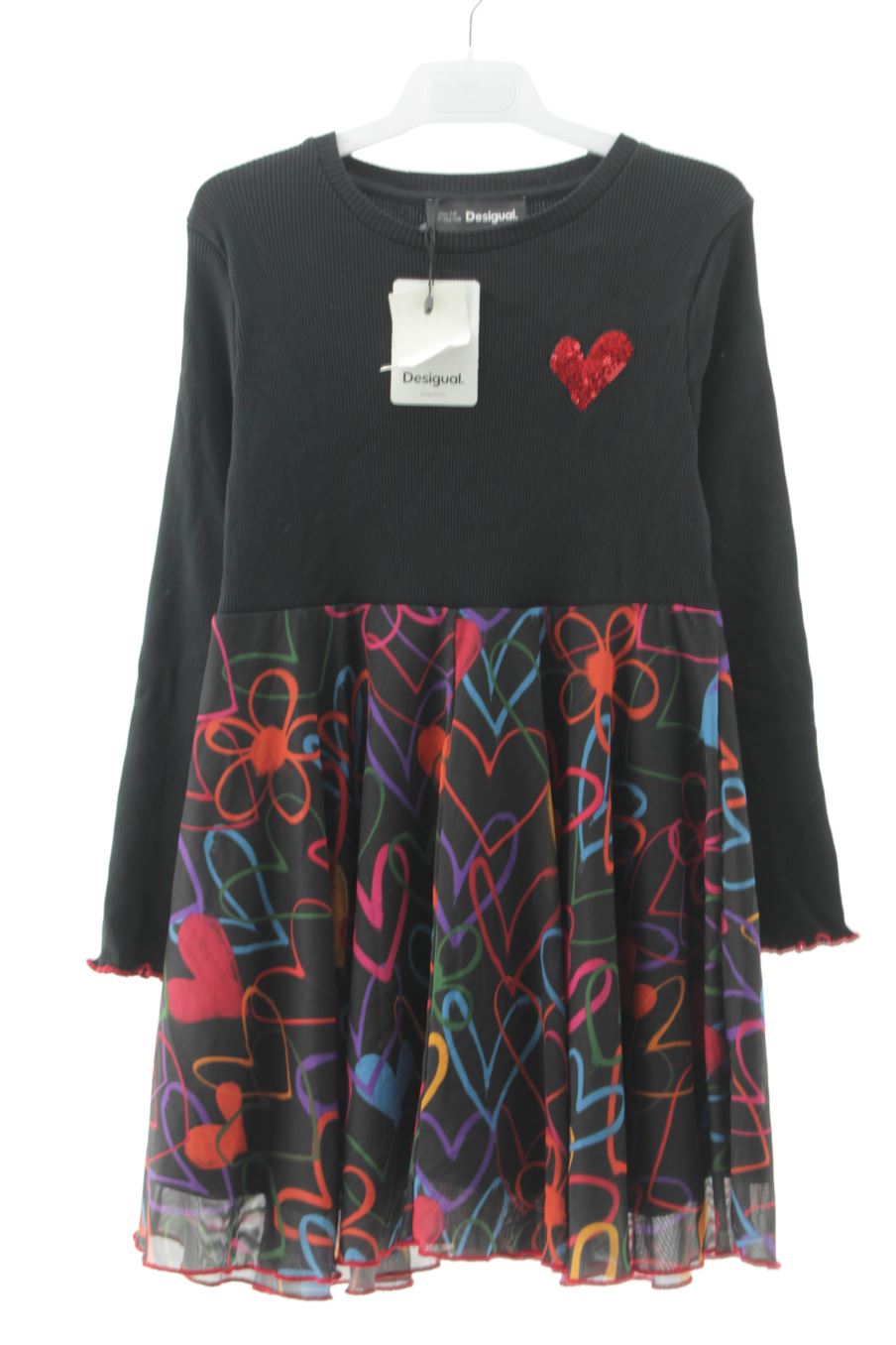 Mit Etikett Desigual Aufwändiges Kleid Größe 122