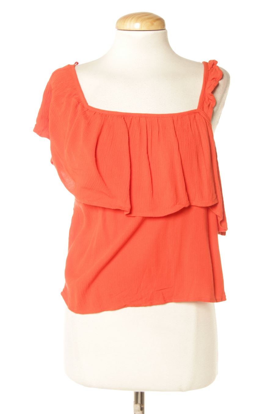 Blusa de manga corta de Pull & Bear de la talla S, de color rojo