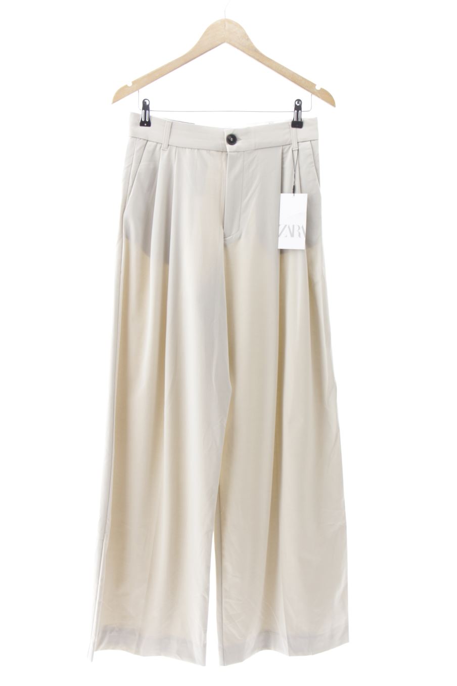 Pantalón de Zara de la talla S, de color beige
