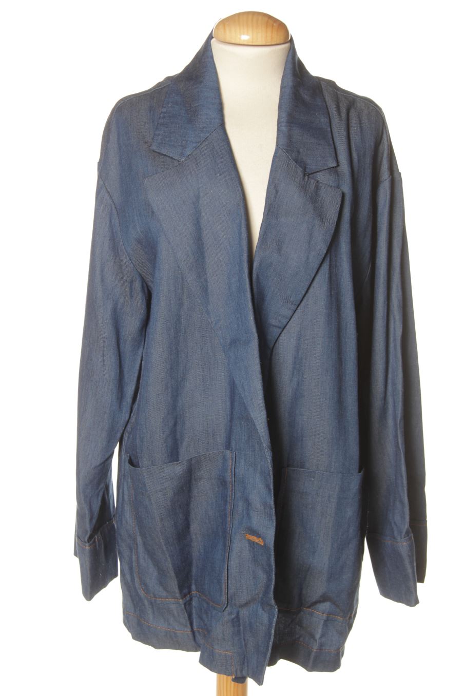 Blazer de Zara de la talla S, de color azul de ropa vaquera