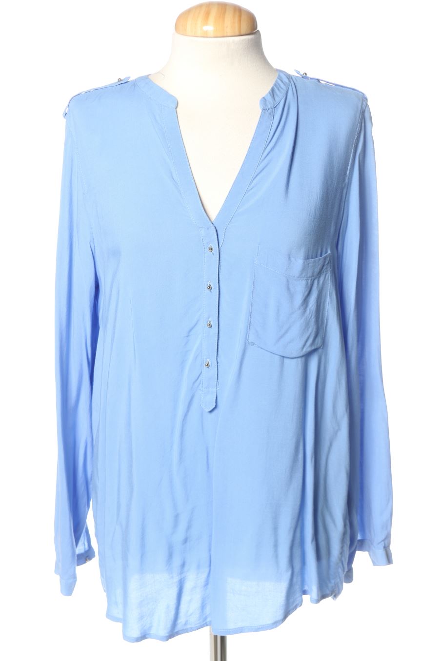 Blusa a maniche lunghe de Zara de la talla M, de color blu