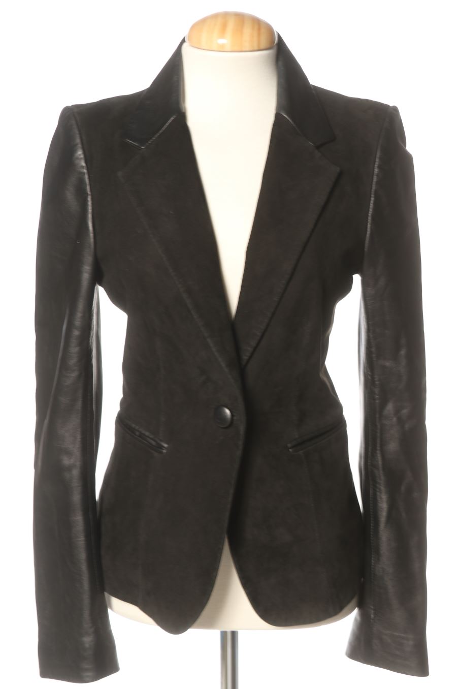 Cazadora de VENTCOUVERT de la talla 38, de color negro de piel
