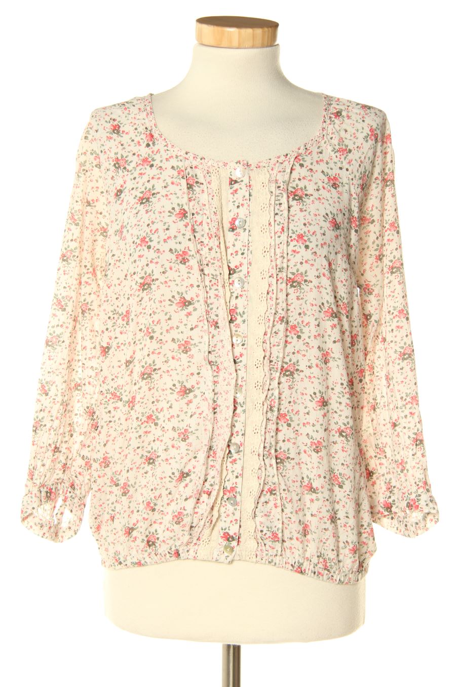 Blusa de manga larga de Promod de la talla S, de color flores