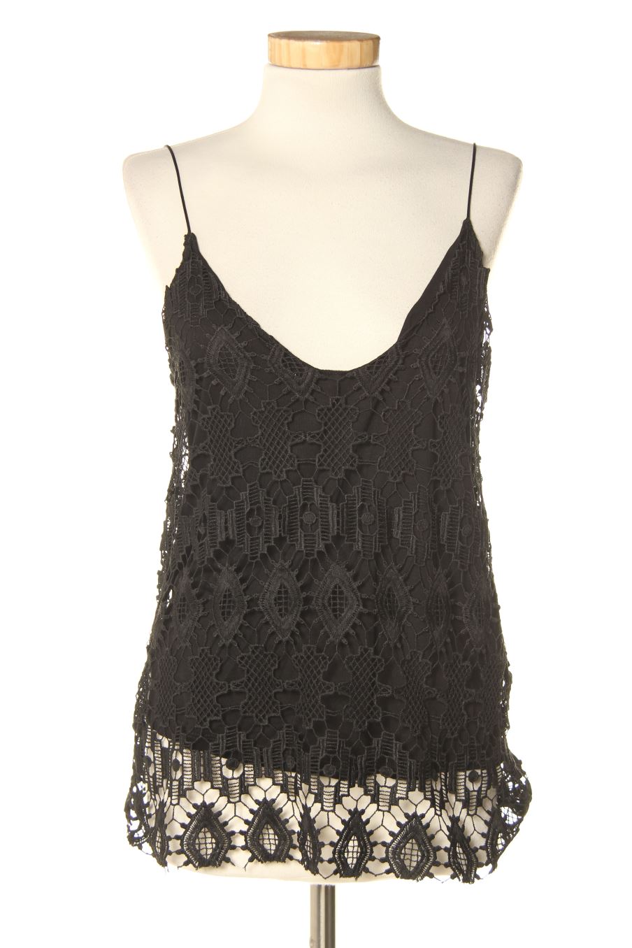 Top de Zara de la talla S, de color negro