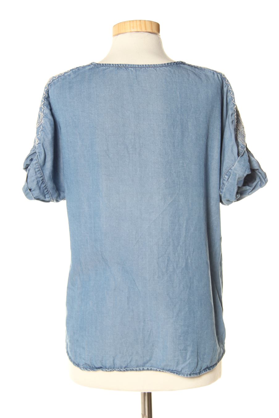 Blouse à manches courtes Promod de la taille 36, de couleur bleu