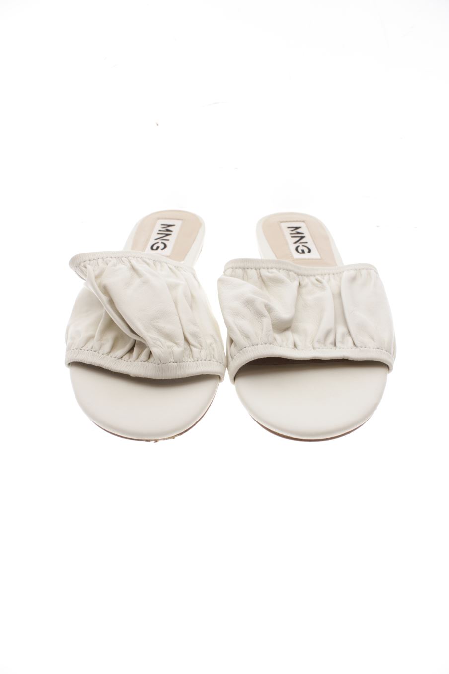 Sandalias planas de Mango de la talla 37, de color beige de