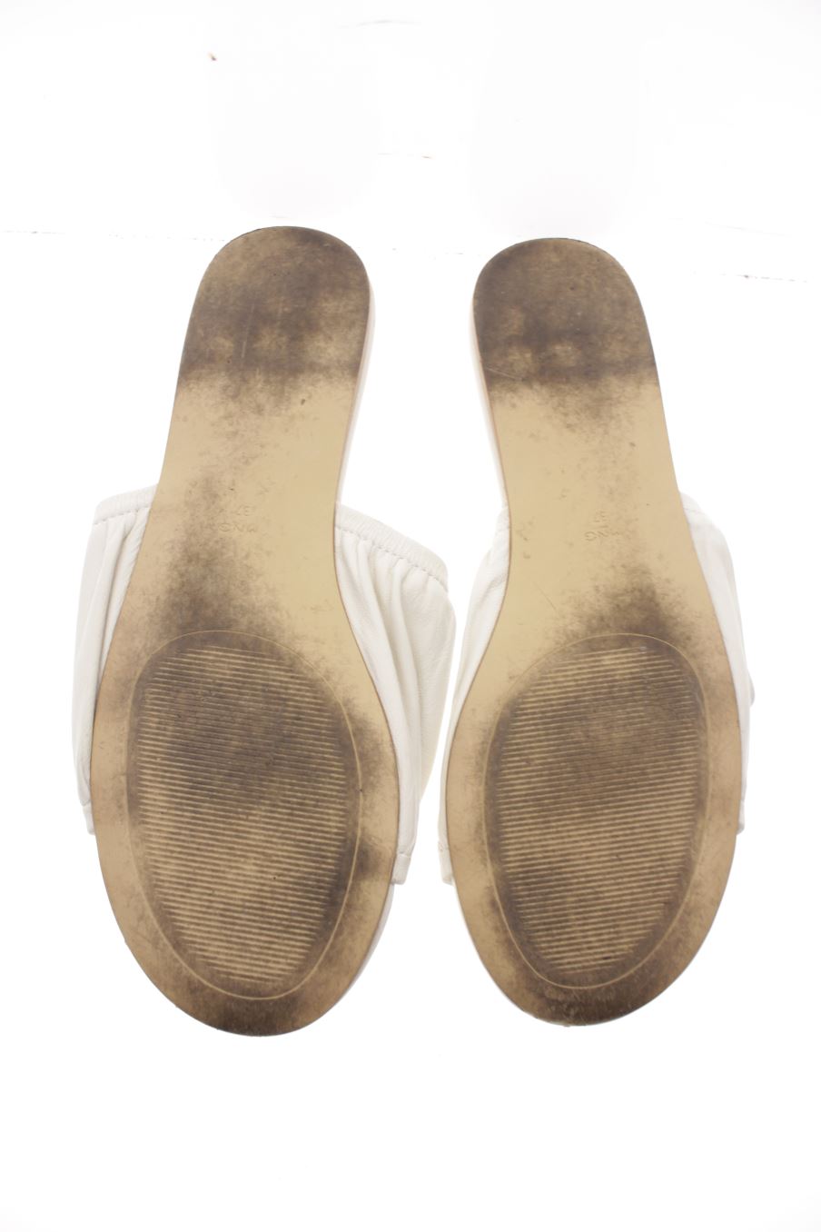 Sandalias planas de Mango de la talla 37, de color beige de