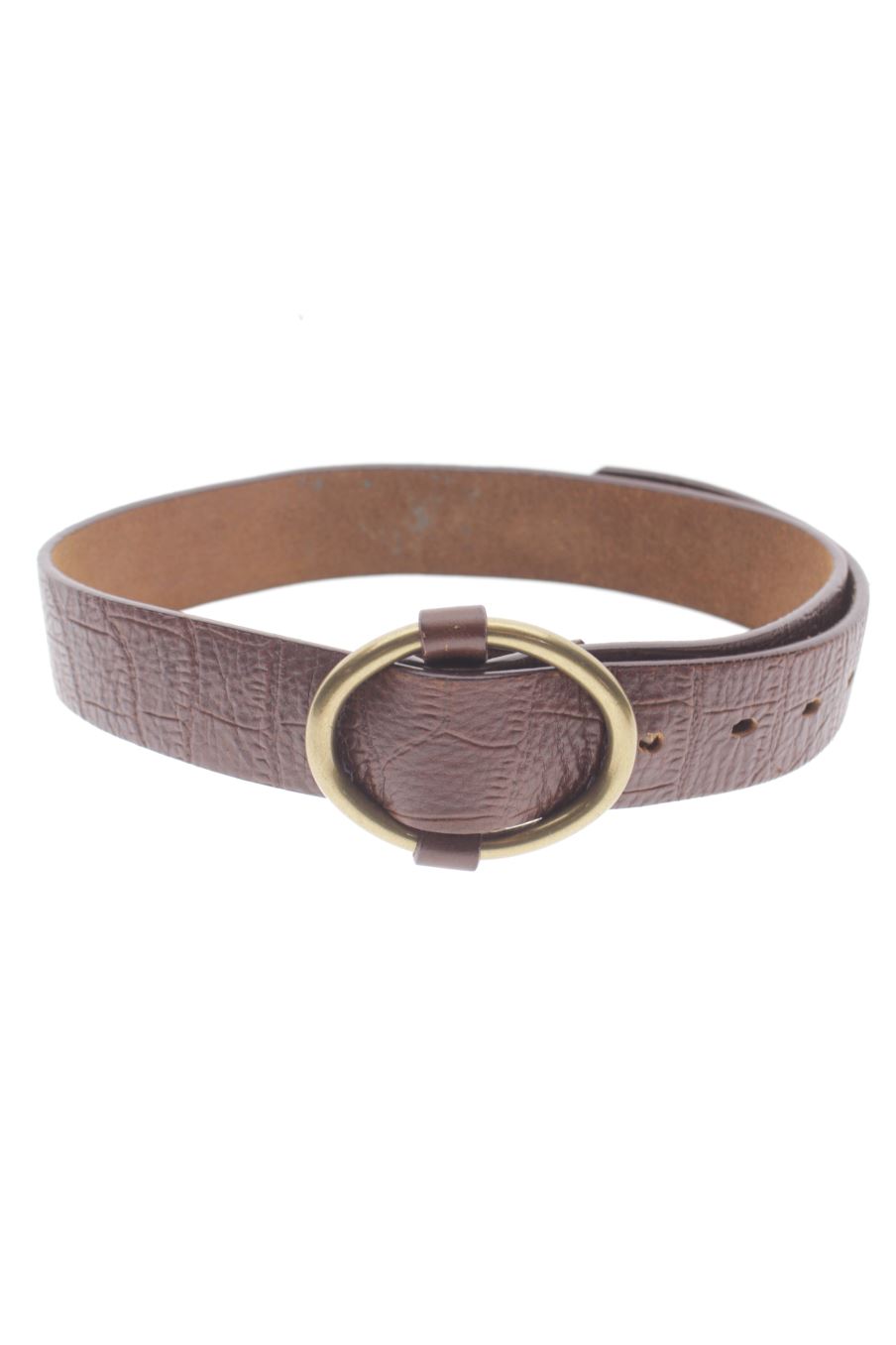 Cinturón de Massimo Dutti de la talla XS, de color marrón de piel