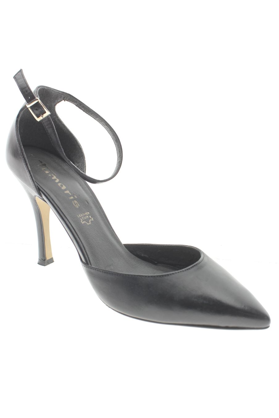 Sandalias tacon de Tamaris de la talla 38, de color negro de