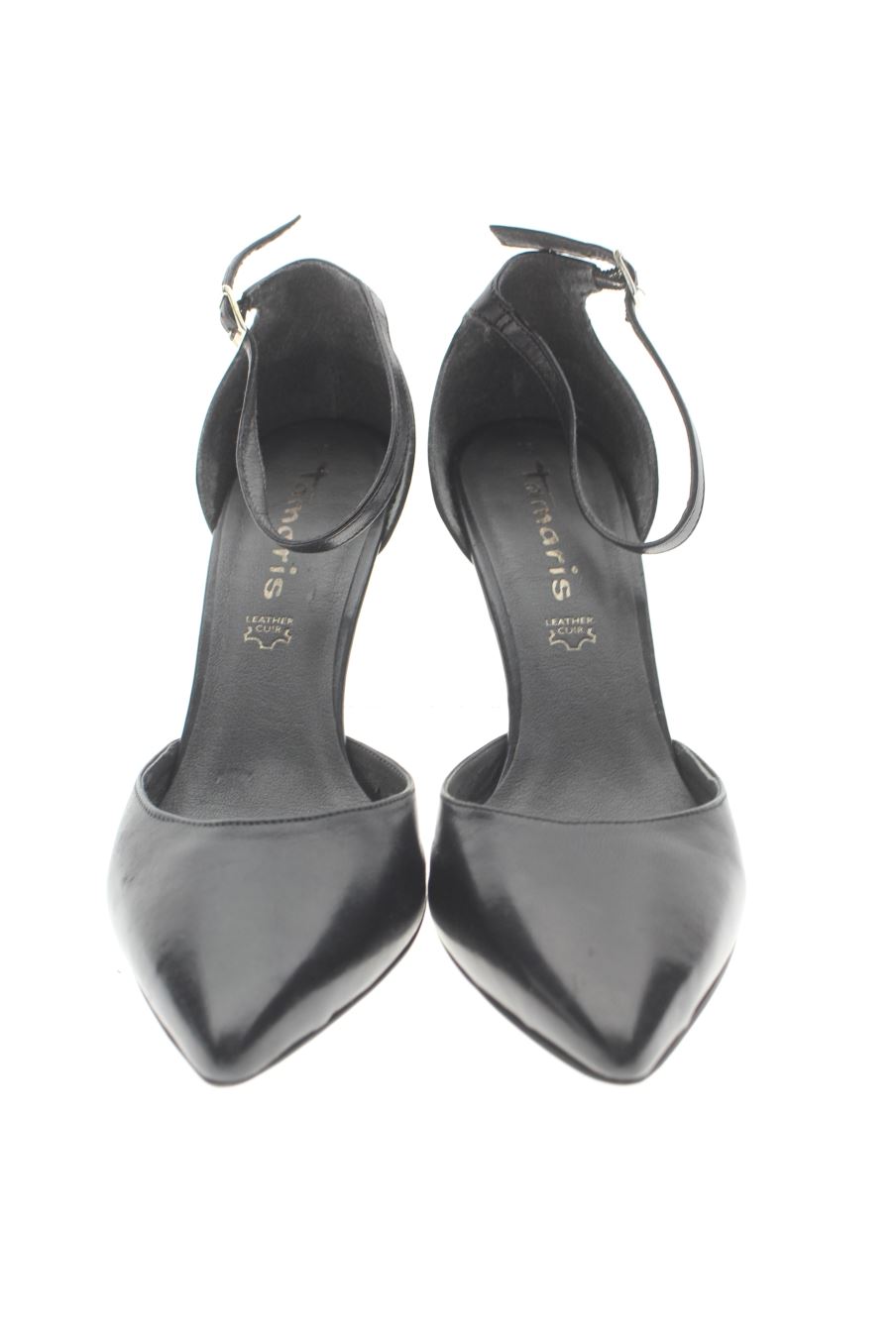 Sandalias tacon de Tamaris de la talla 38, de color negro de