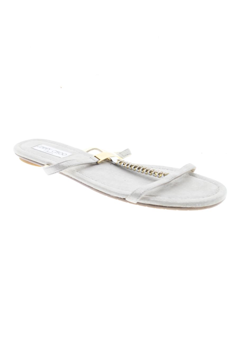 Sandalias planas de Jimmy Choo de la talla 40, de color gris de