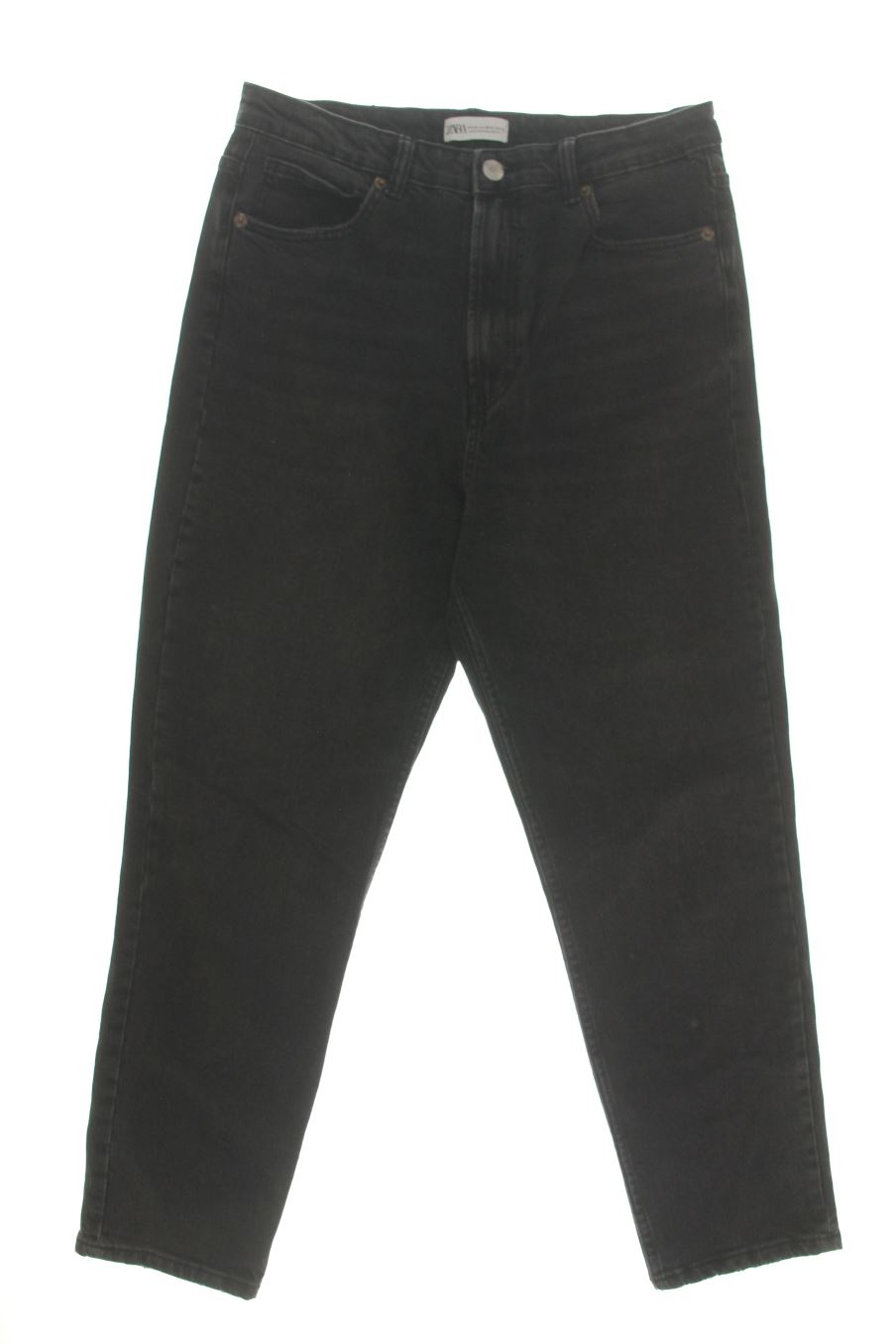 Vaqueros de Zara de la talla 42, de color negro de ropa vaquera