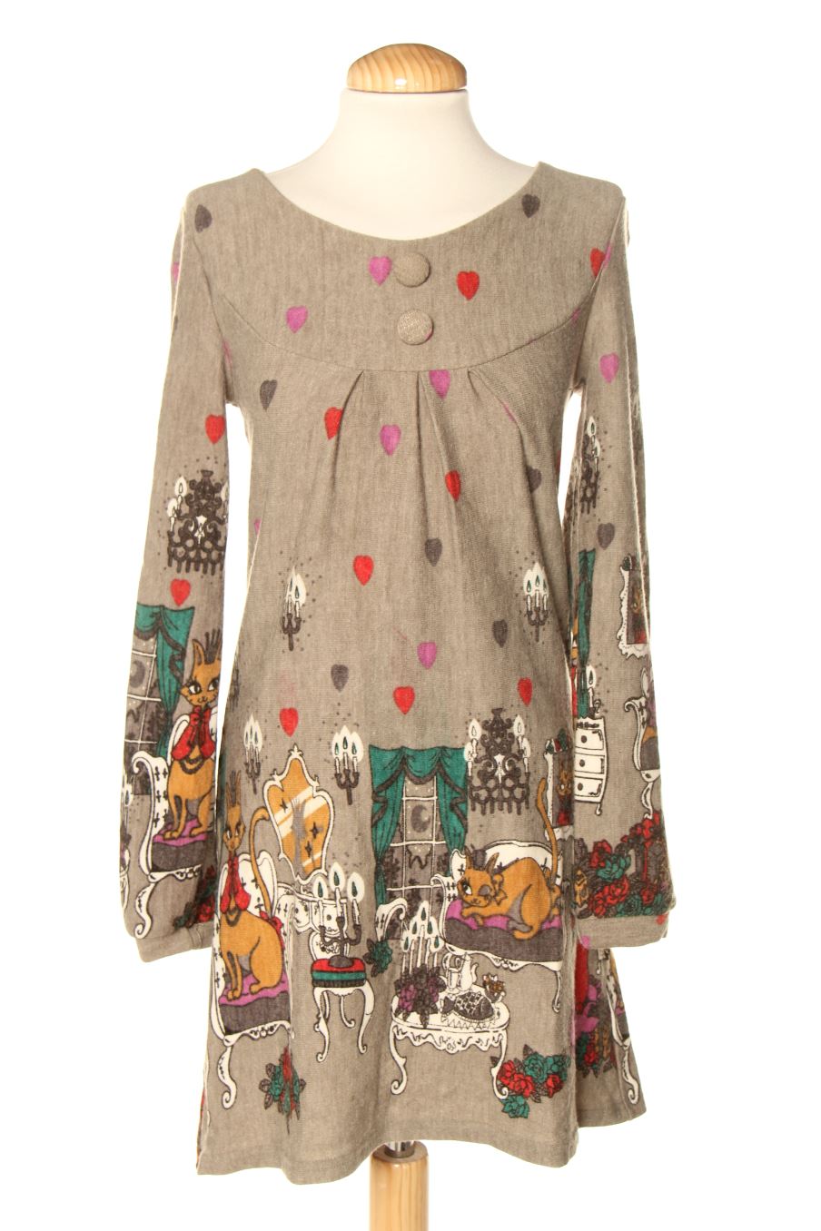 Robe casual Lavand de la taille XXS de couleur gris
