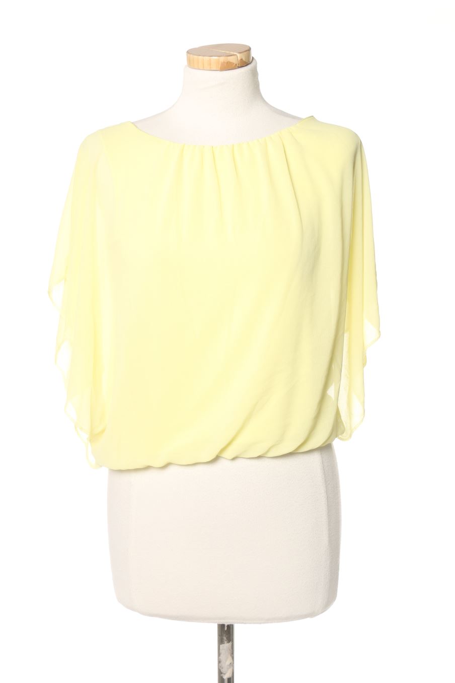 Blouse à manches courtes Made in italy de la taille S, de couleur jaune