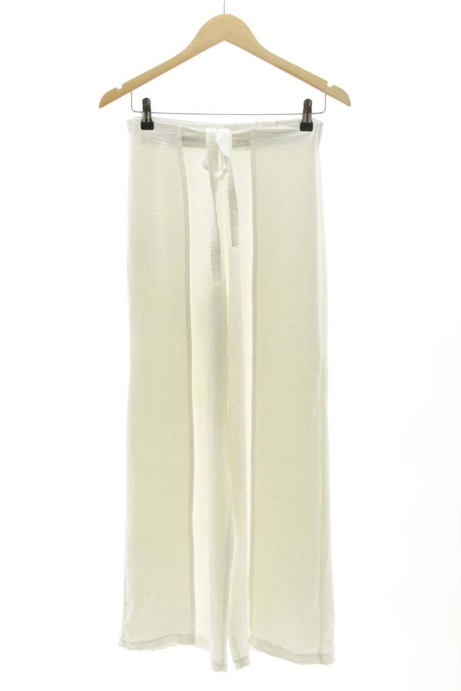 Pantalón Casual de Zara de la talla S, de color blanco
