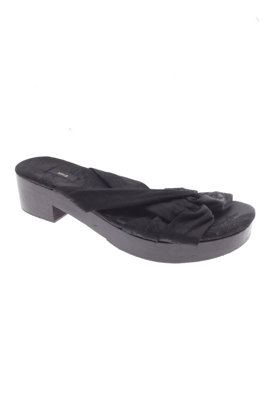 Sandalias tacon de Mango de la talla 40, de color negro de