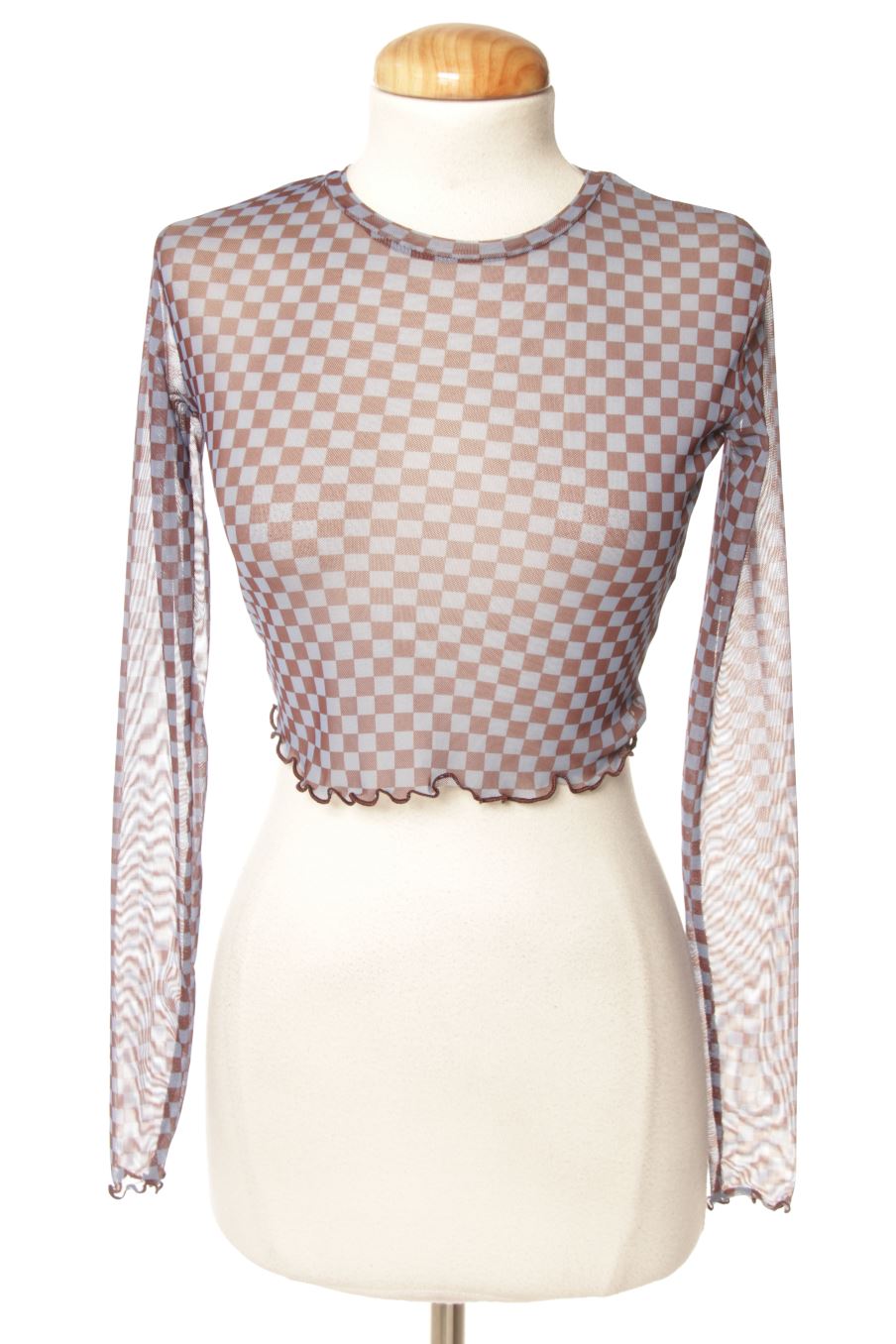 Top de Pull & Bear de la talla XS, de color cuadros